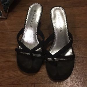 Black rampage heeled sandals
